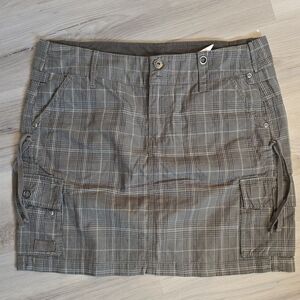 Stylish Plaid Mini Skirt in Green